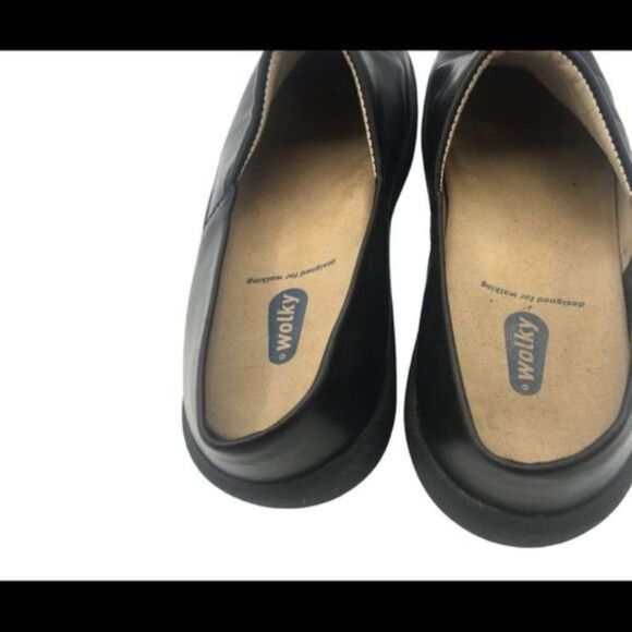 Wolky Black Platform Shoes Walking Comfort Size 41 EU US 10/10.5 - Picture 5 of 14